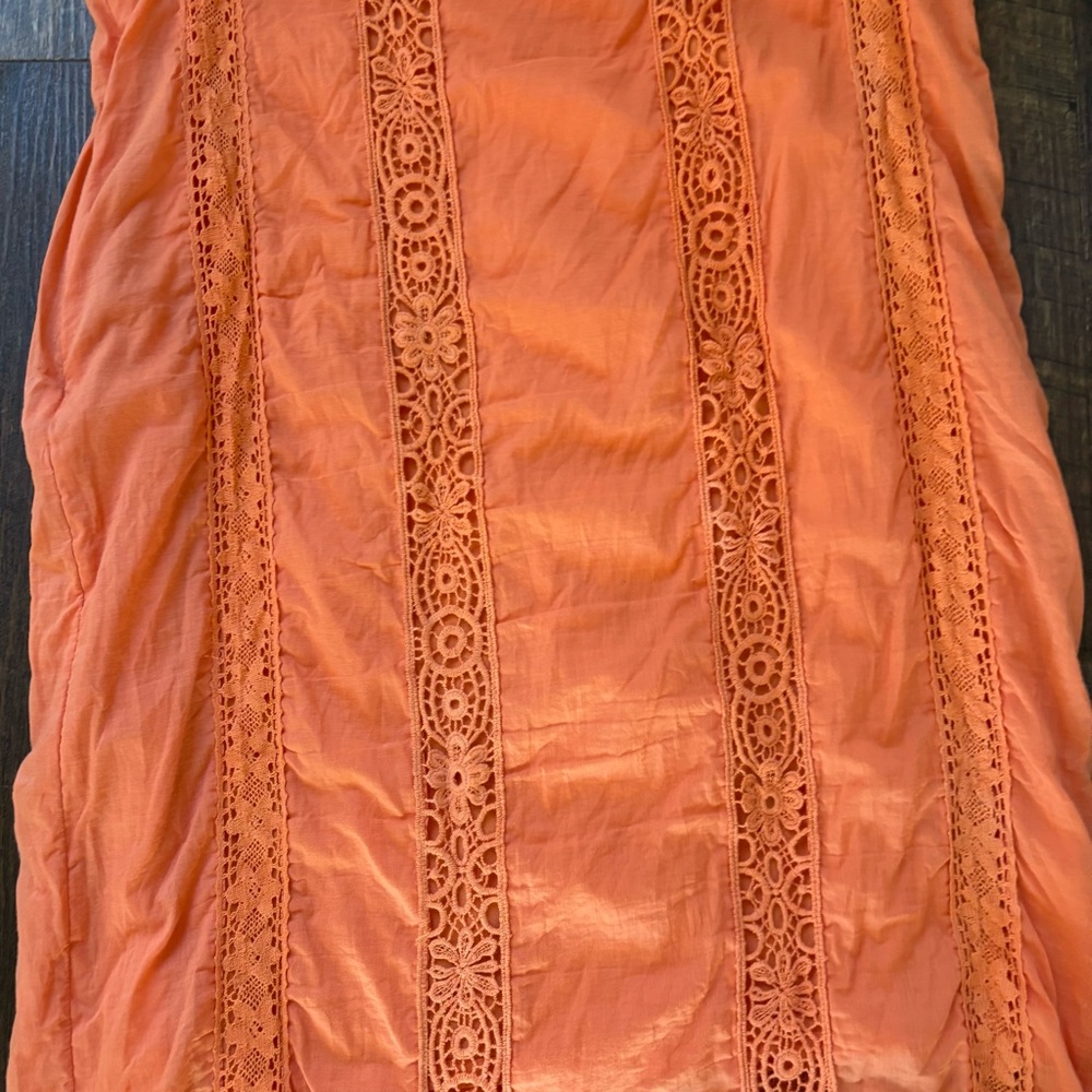 Sundance Amira Cotton Dress Apricot/Orange Size Small - Picture 9 of 9